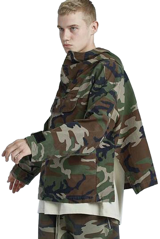 Windbreaker camouflage pocket jacket