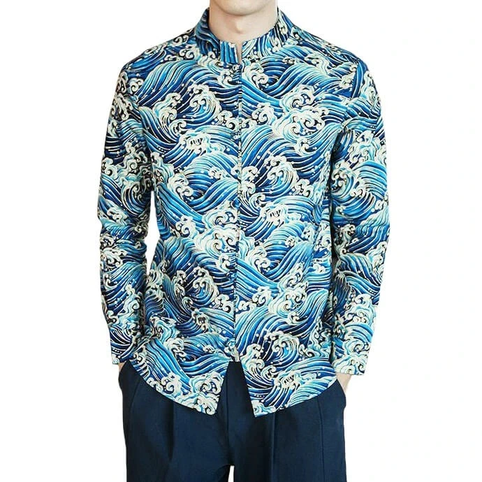 Bronze waved men's shirt