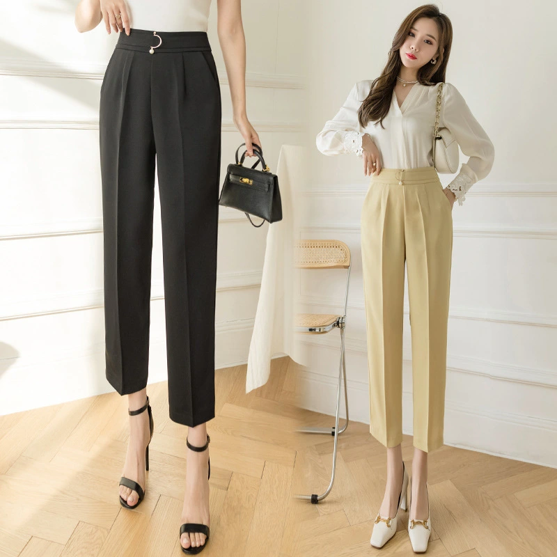 Women's High Waist Nine-point Harem Pants With Small Feet