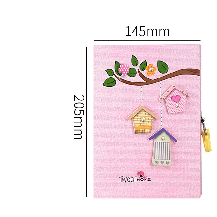 Primary School Student Code Book With Lock Diary Book Reward Gift Prize Boxed Girl Heart Cute Small  Notebook