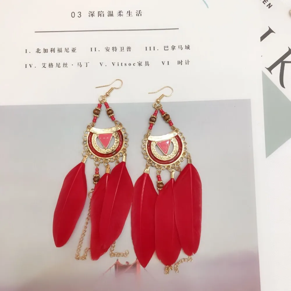 Feather earrings