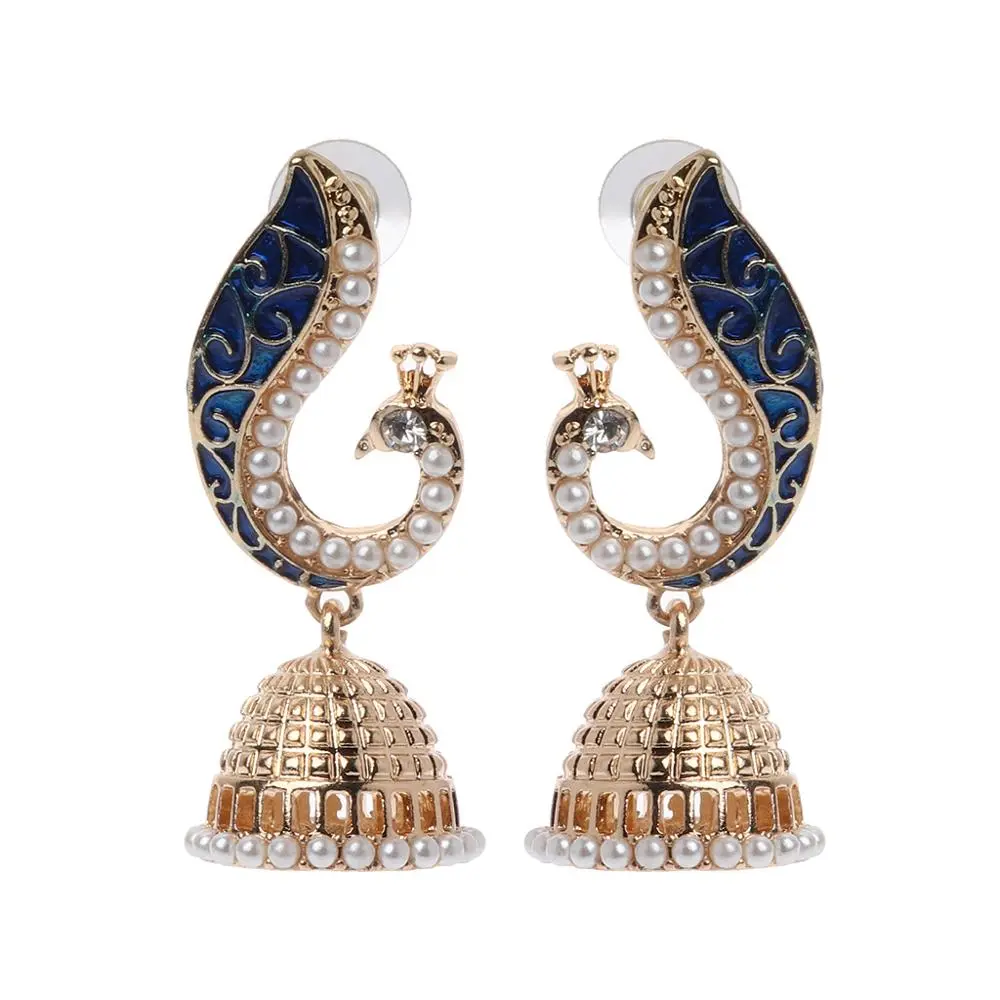 Peacock lantern earrings