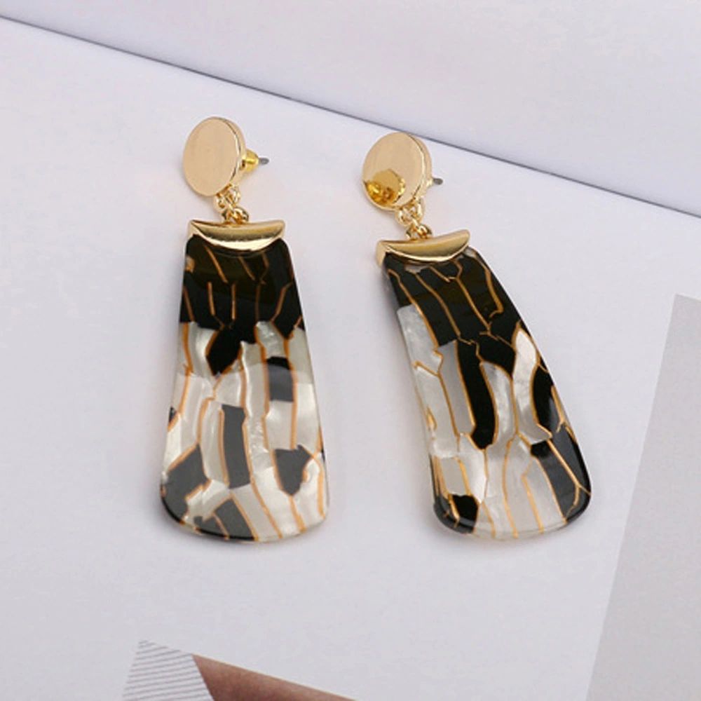 New fashion leopard print acetate earrings