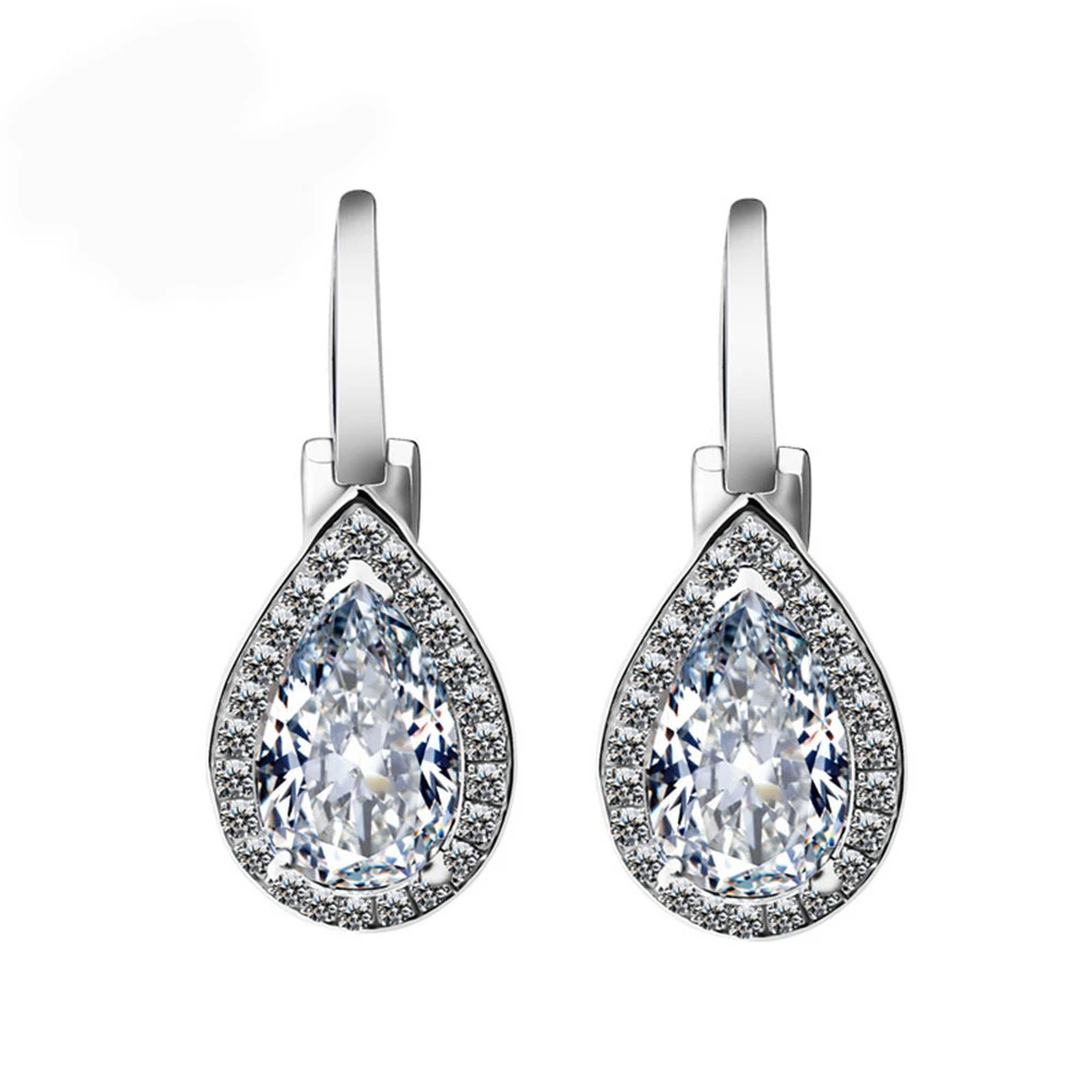 The New Drop-shaped Zircon Diamond Earrings Are Versatile