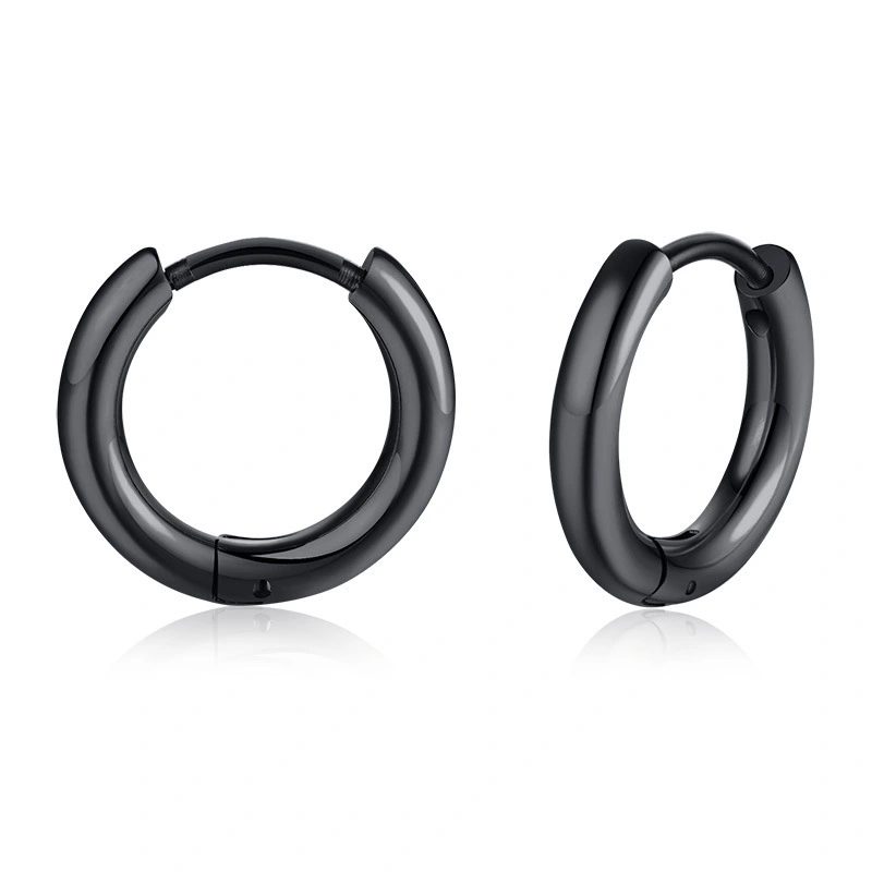 Stainless Steel Round Tube Small Ear Ring