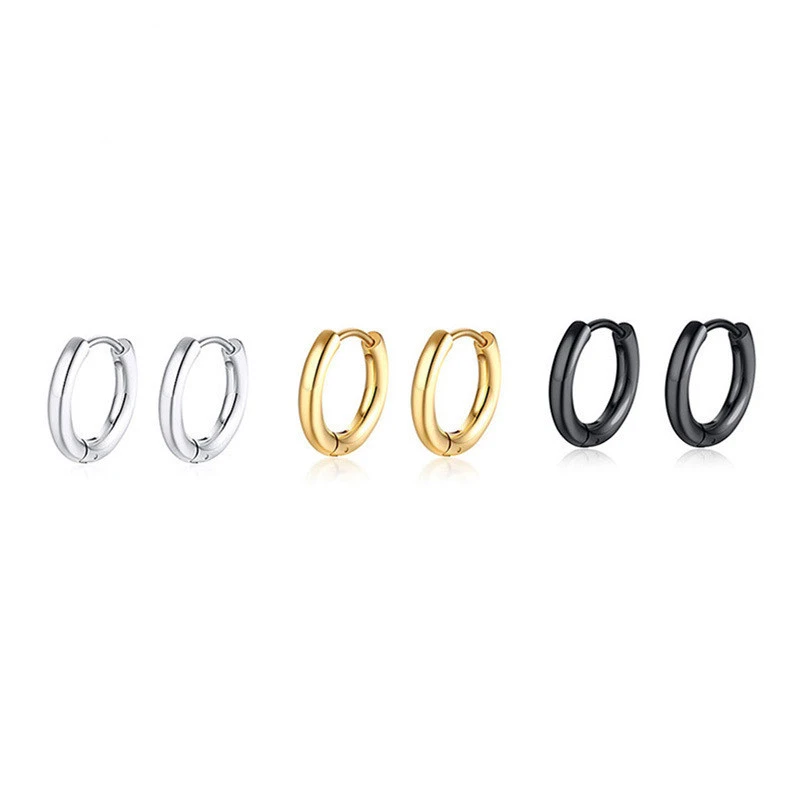 Stainless Steel Round Tube Small Ear Ring