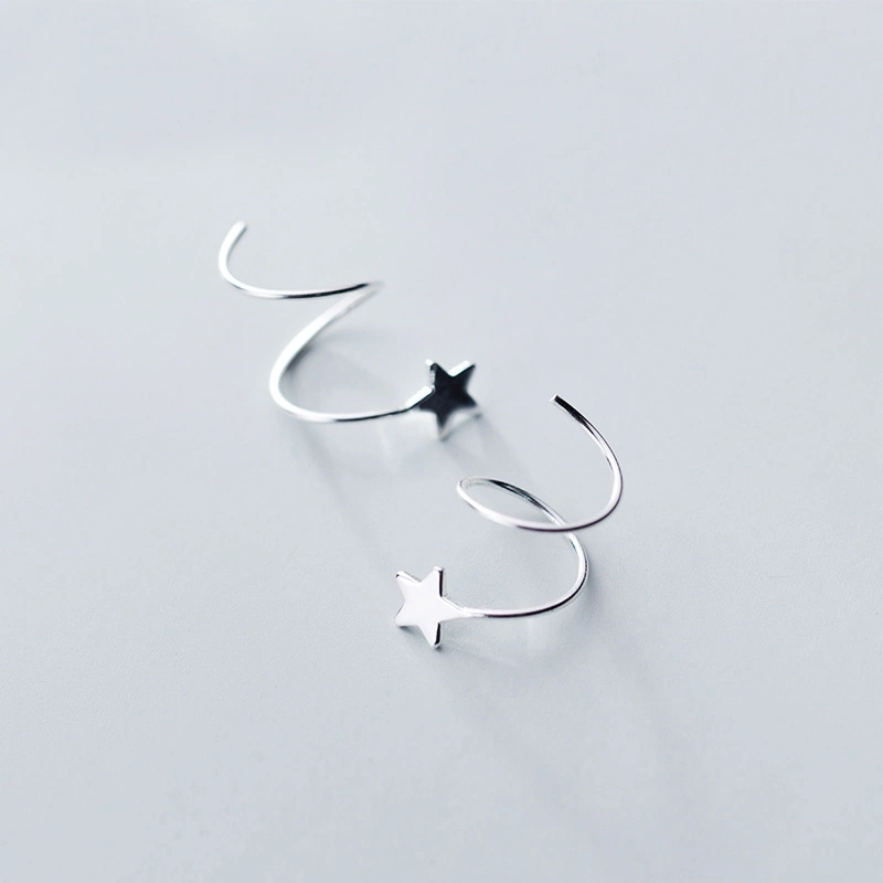 Wavy Five-pointed Star Sweet Star Earrings