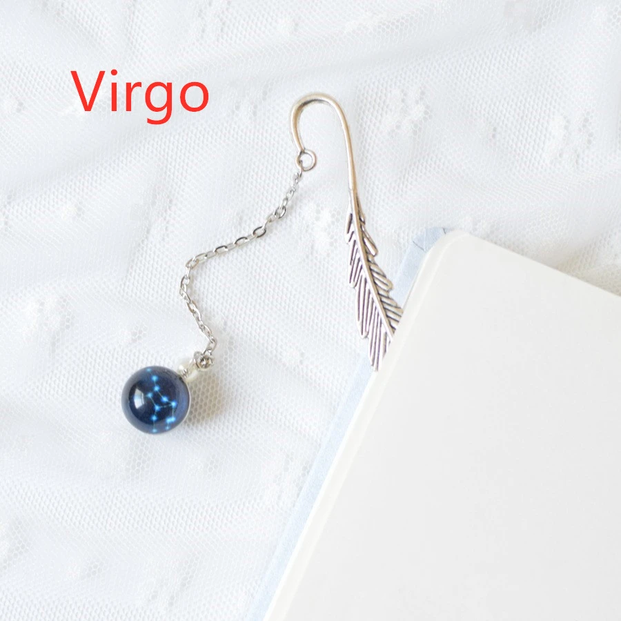 Original Luminous Twelve Constellation Bookmark Metal Retro