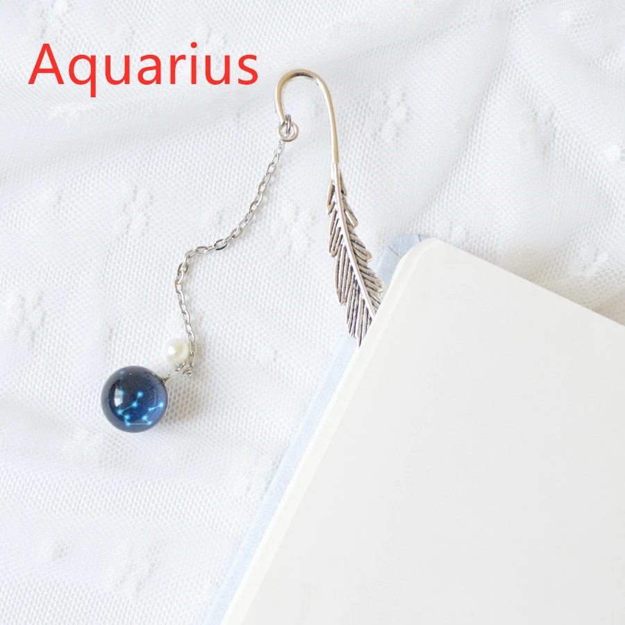 Original Luminous Twelve Constellation Bookmark Metal Retro