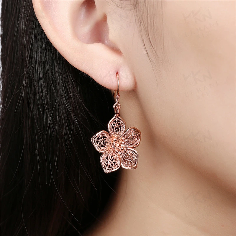 European and American Rose Gold Vintage Earrings Fashion Trend