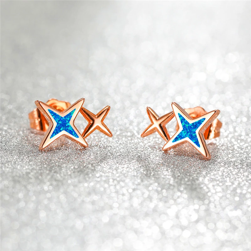 Simple Opal New Sweet Star Earrings Women