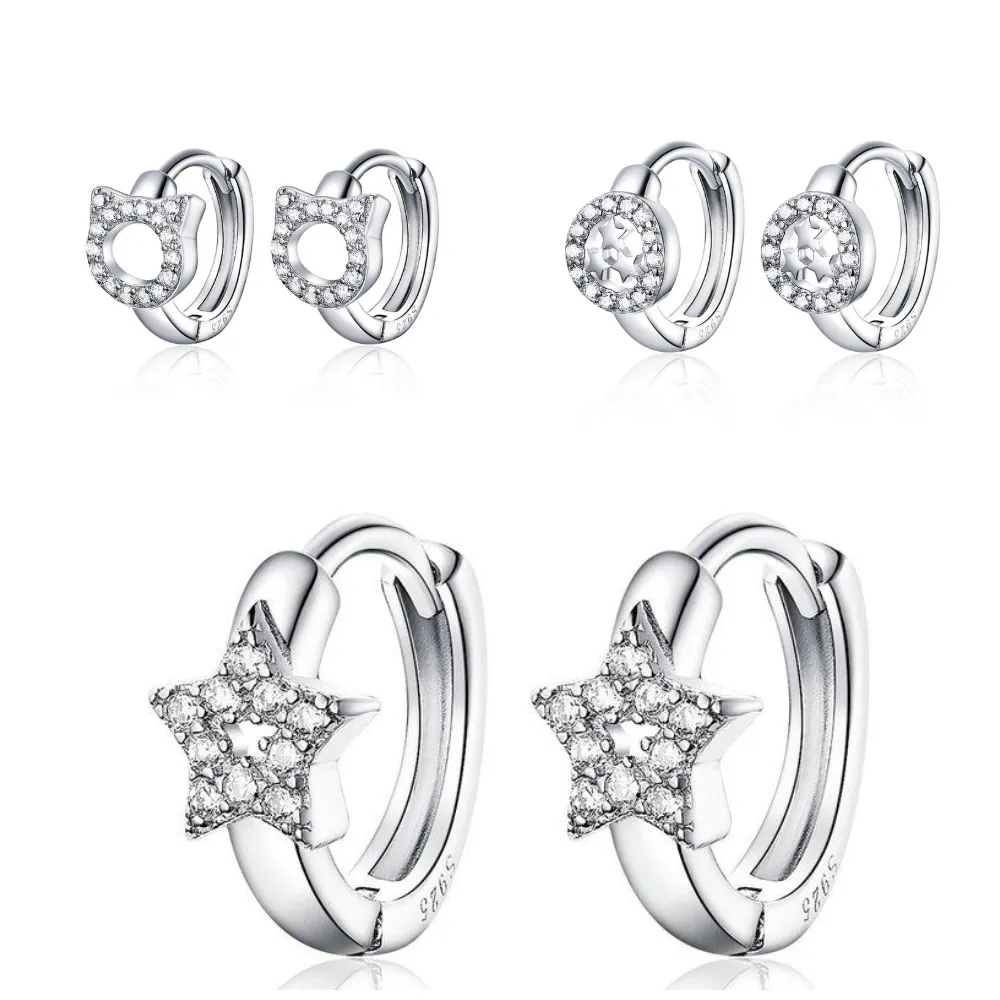 Simple Temperament Platinum-Plated Earrings 