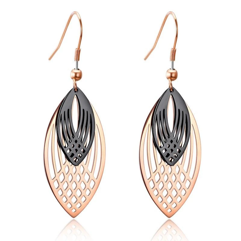 Vintage Cutout Leaves Ladies Earrings