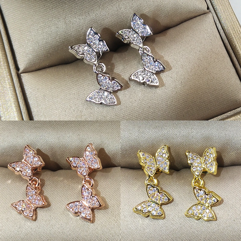 Fashion Korean Style Bow Stud Earrings Women