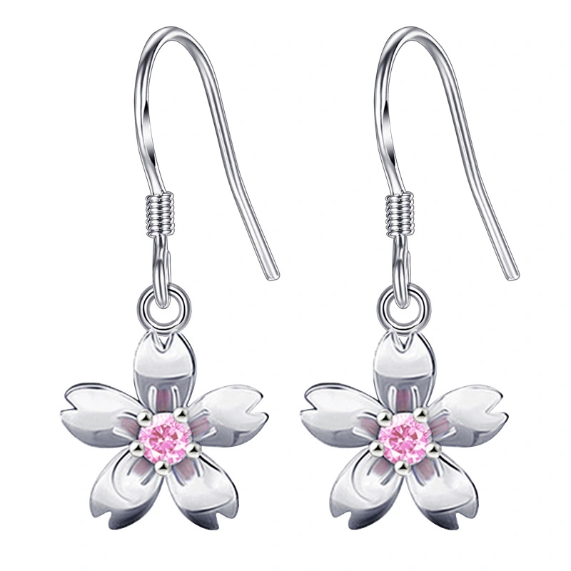 Ten Miles Peach Blossom Creative Rose Earrings