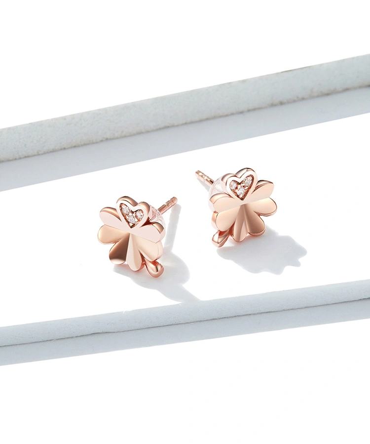 Sterling Silver Rose Gold Plated Earrings