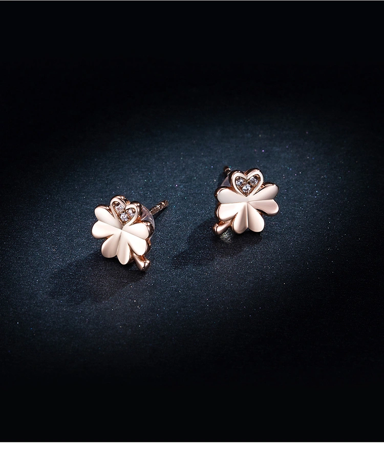 Sterling Silver Rose Gold Plated Earrings