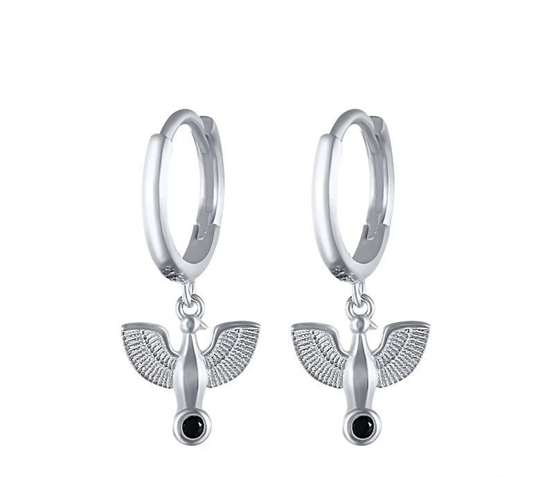 S925 Sterling Silver Creative Peace Dove Earrings