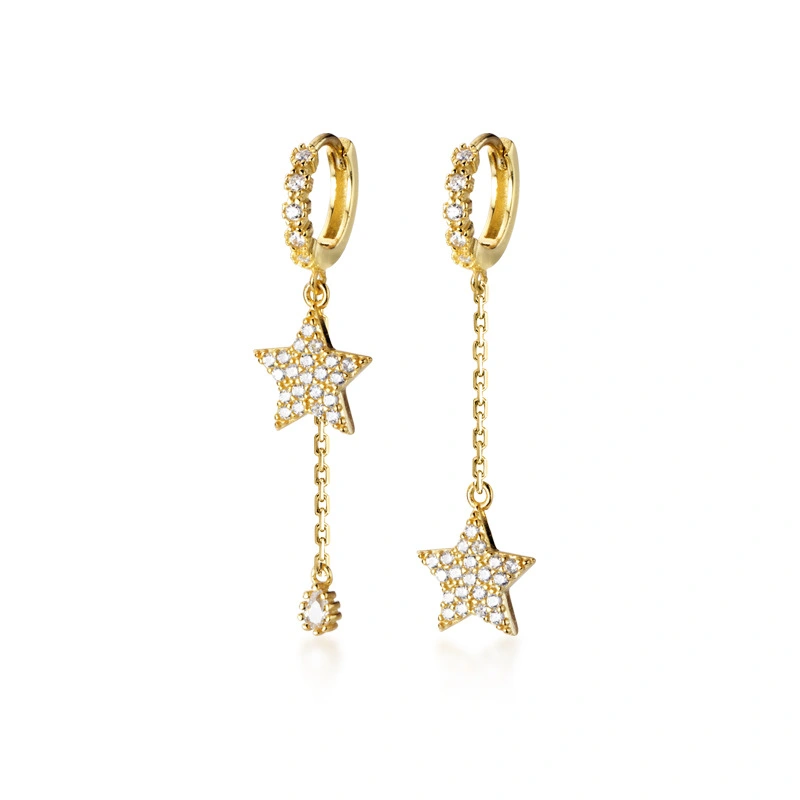 Five-Pointed Star Drop Ear Jewelry