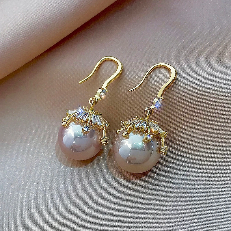 Korean Net Red 2021 New Pearl Earrings Female Exquisite High-End Temperament Earrings French Autumn And Winter Earrings