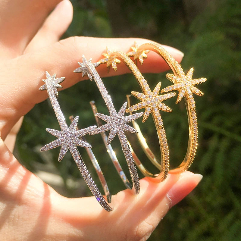 Exaggerated Pozi Star Earrings