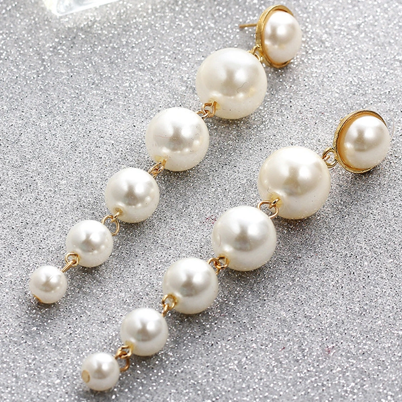 Pearl Long All-Match Trendy Earrings Fashion Accessories Women