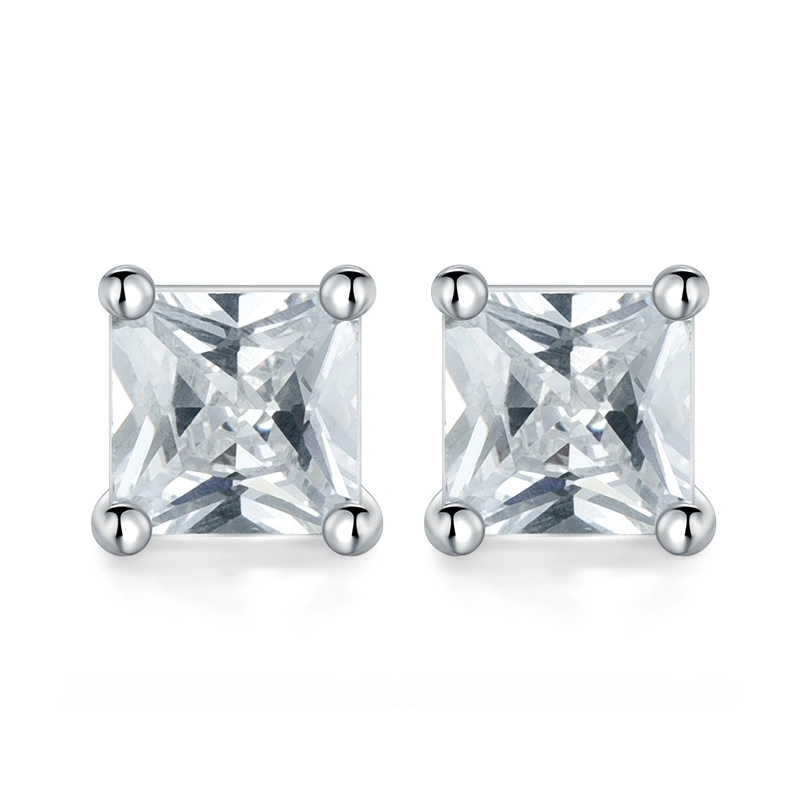 925 Feet Silver Earrings Men And Women Japanese And Korean Sterling Slver Mini Small Earrings Multi-Pierced Students Super Flash Delicate Earrings