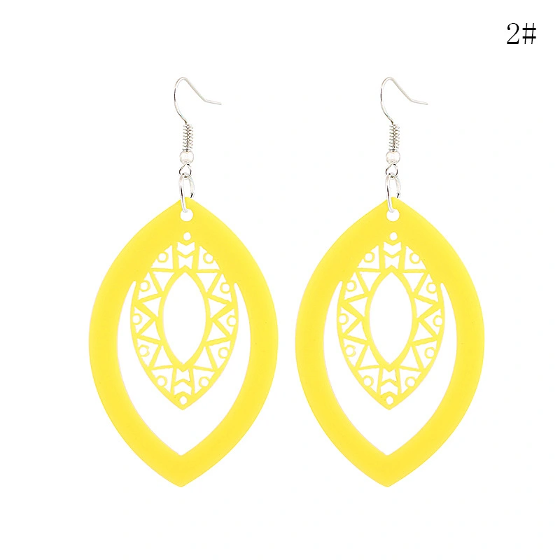 European And American Simple Acrylic Earrings Colorful Fashion Earrings