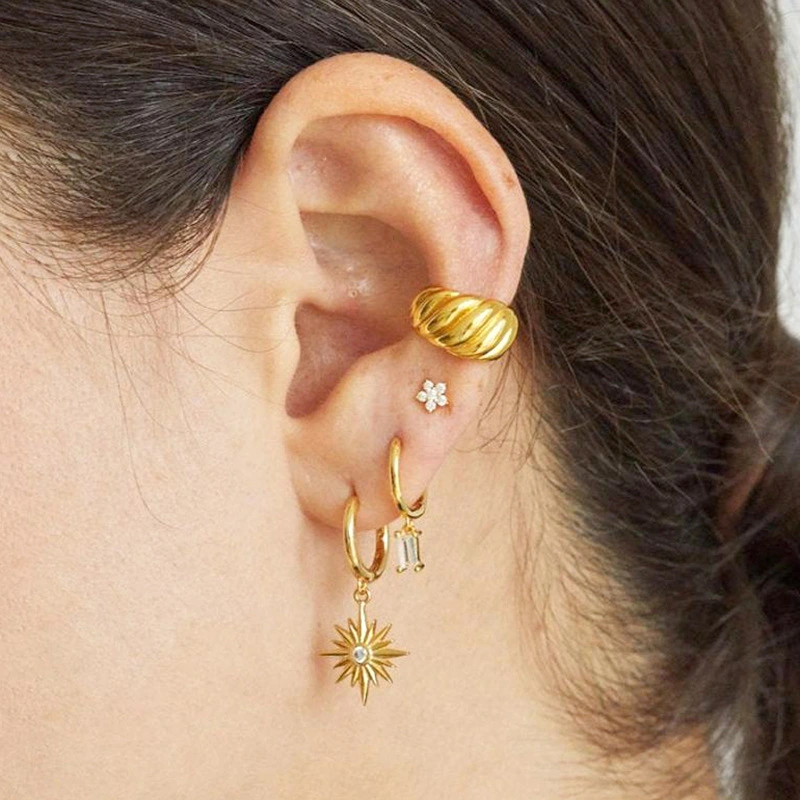 Minimalist Octagonal Star Earrings For Female Earrings