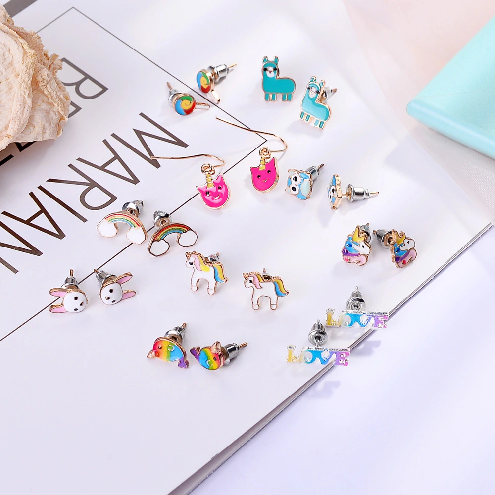 Cute Little Animal Love Combination Earrings
