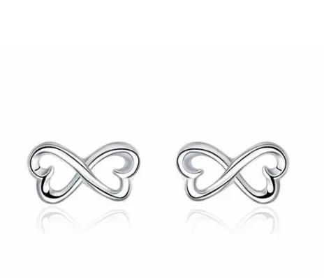 Simple Figure 8 Bow Stud Earrings