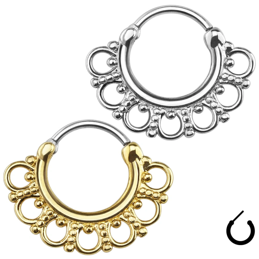 European And American Fashion Curved Rod Nose Ring