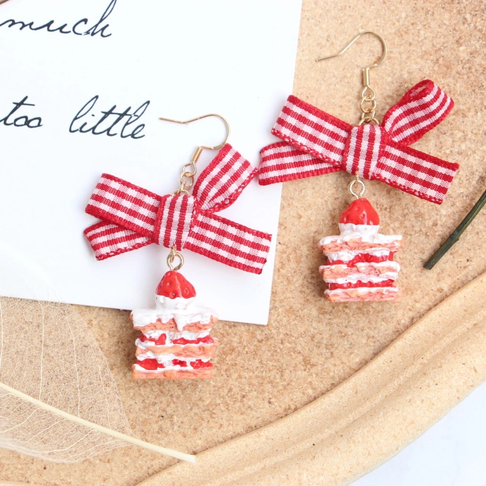 Korean Version Of Personality Creative Red Earrings