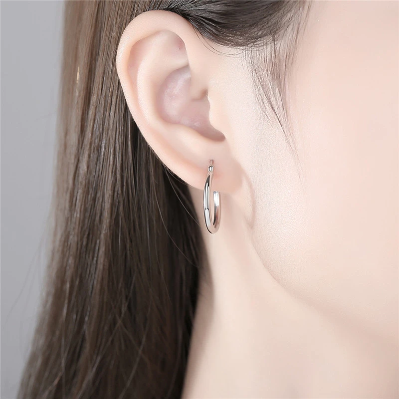 Niche Design Geometric Semicircle Earrings