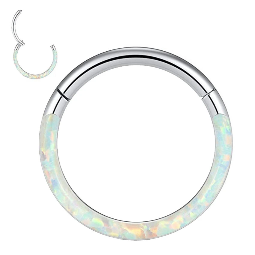 Stainless Steel Real Opal Piercing Jewelry Nose Ring Nose Ring Multifunctional Earrings