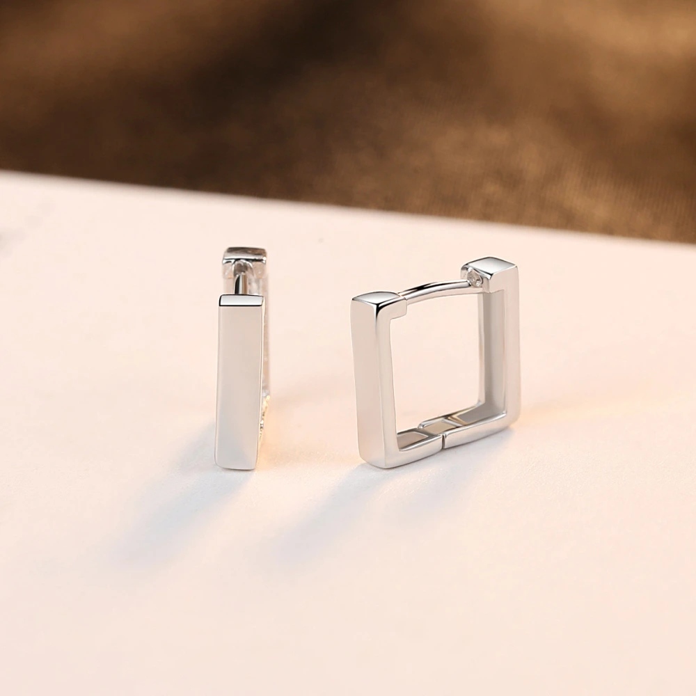 S925 Sterling Silver Earrings Simple Ear Buckle