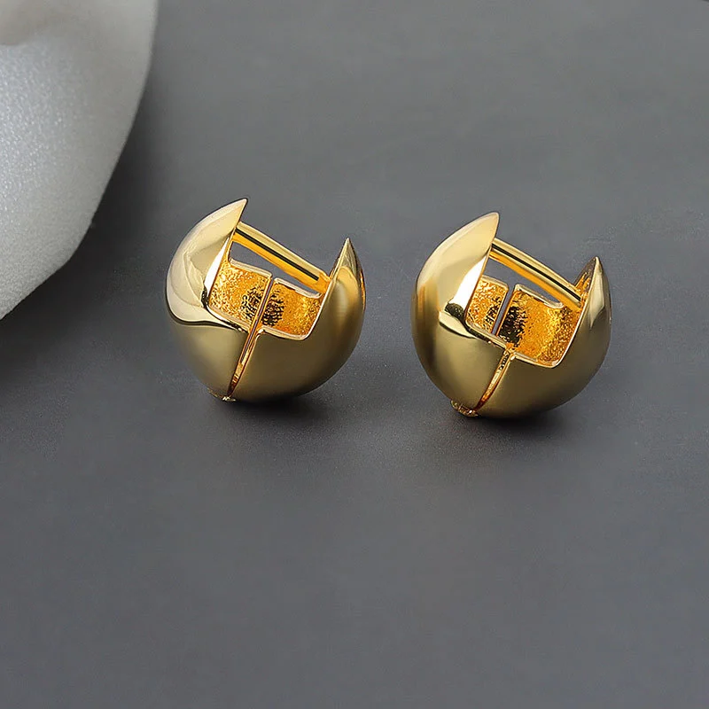 Fashion All-match Minimalist Antique Personality Exaggerated Earrings