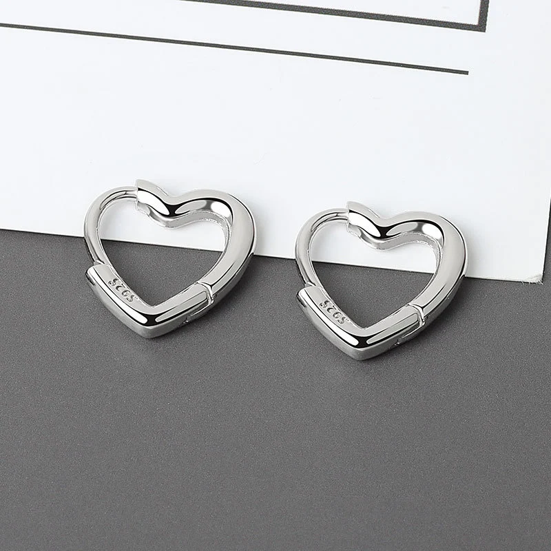 Metallic Cold Wind Earrings Simple Love