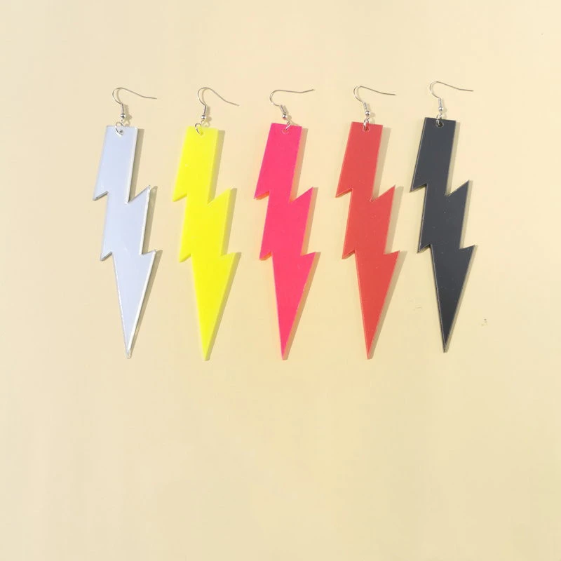 Acrylic Lightning Earrings And Earrings With Other Exaggerations