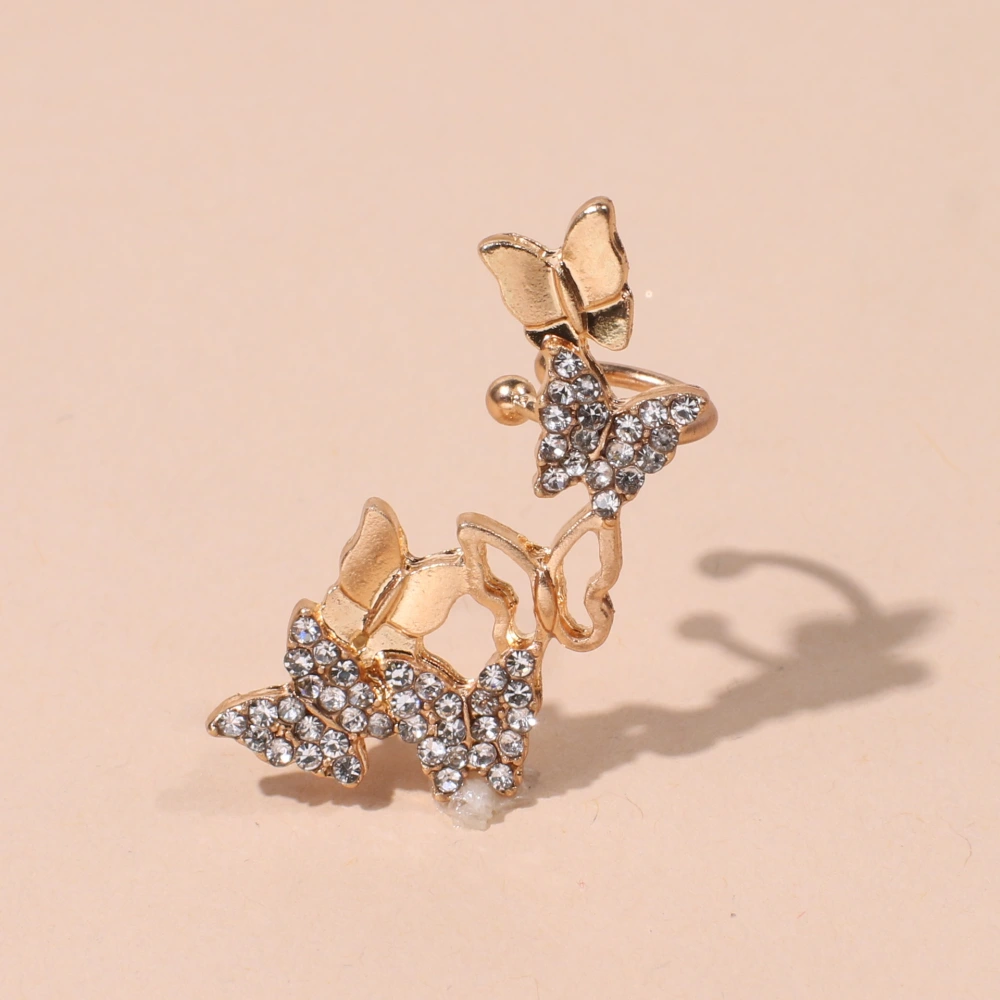 Artilady New Creative Simple Butterfly Diamond Earrings