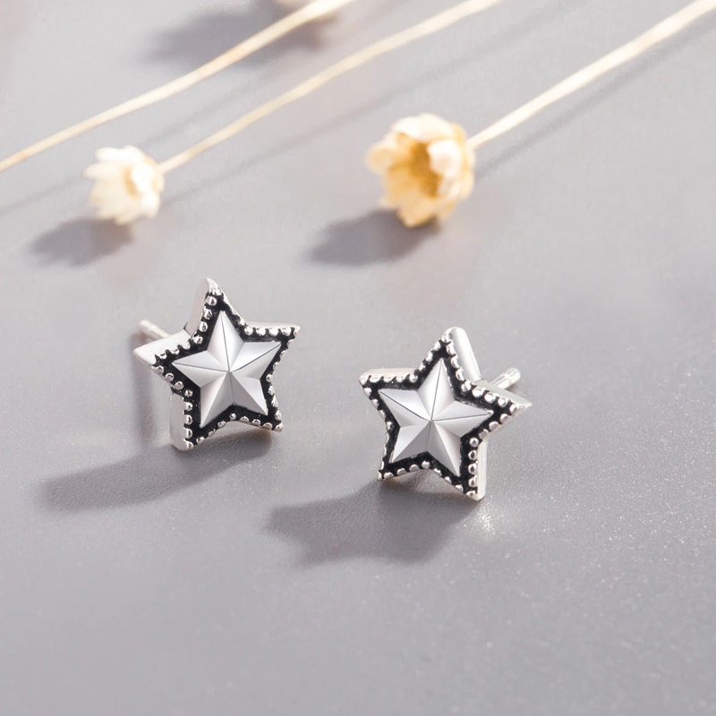 Star Earrings Personality Wild Punk Retro