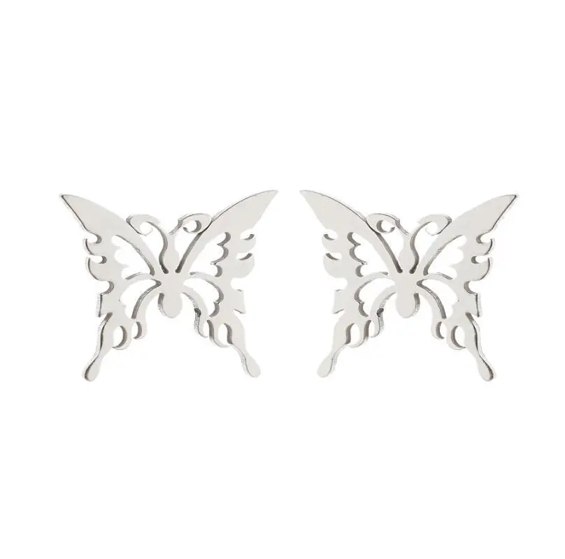 Girlfriends New Stainless Steel Simple Butterfly Earrings