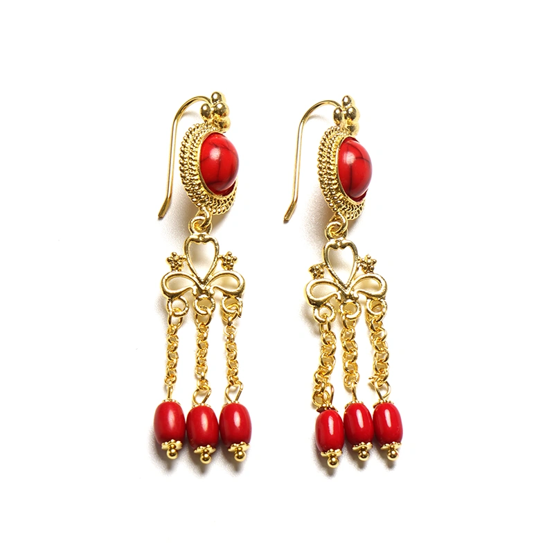 National Style Retro Long Tassel Earrings