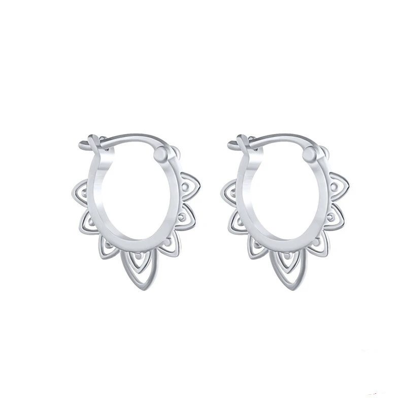 S925 Sterling Silver Personalized Hollow Pattern Earrings