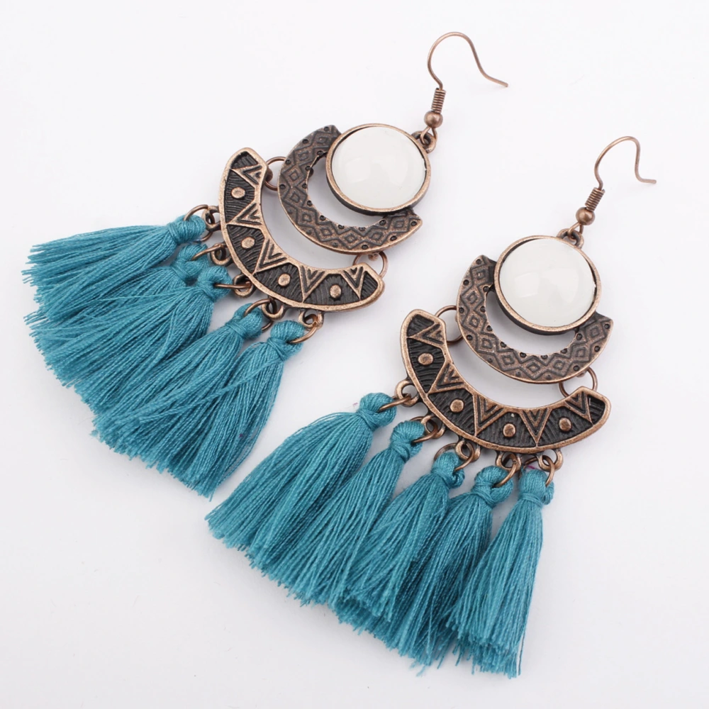 Tassel Long Earrings European And American Fashion Exaggerated Tassel Accessories