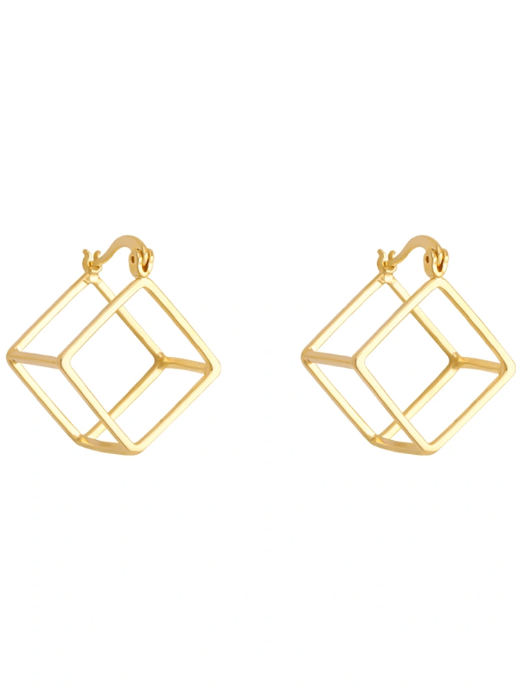 European And American Geometric Metal Earrings Women 2021 New