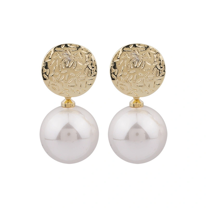 Fashion Champagne Pearl Stud Earrings