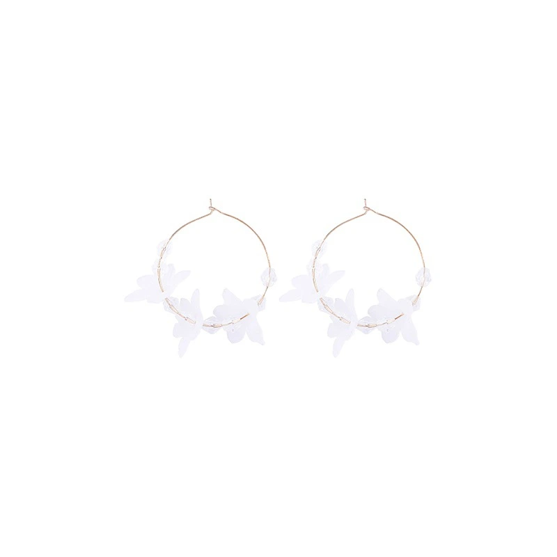 Korean Simple Immortal Petal Earrings Female Fashion Tassel Flower Earrings Small Drop Earrings Fairy Earrings