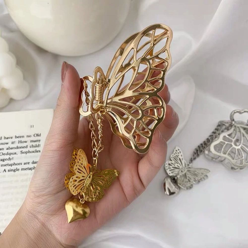 Butterfly Hairpin Back Head Grabbing Clip Large  Elegant Metal Hairpin Shark Clip