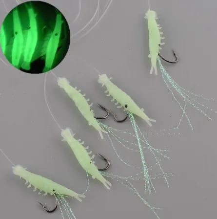 Luminous Shrimp Bionic Fish Skin String Hook Rubber Fly Bionic String Hook